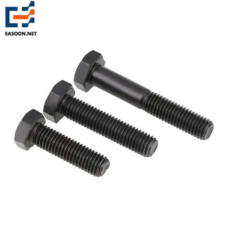 High strength Gr8.8 black hex head bolt