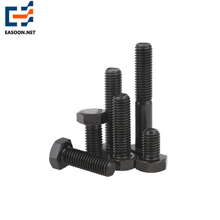 High strength Gr8.8 black hex head bolt