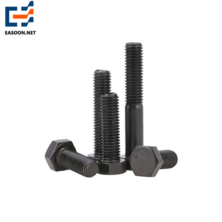 High strength Gr8.8 black hex head bolt