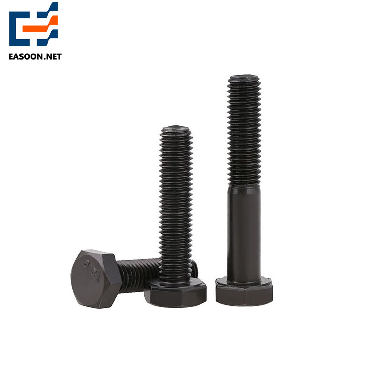 Black grade 10.9 hex bolt