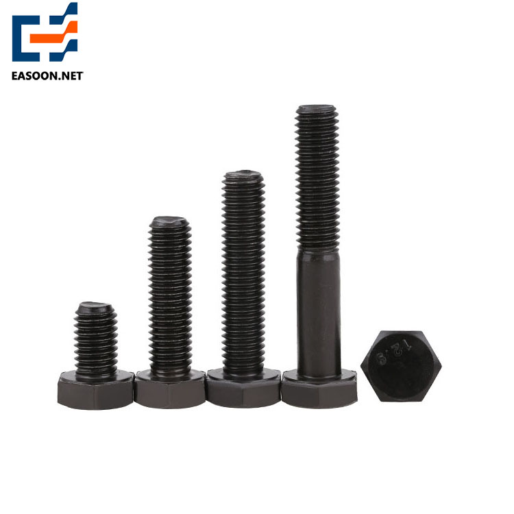 Black grade 10.9 hex bolt