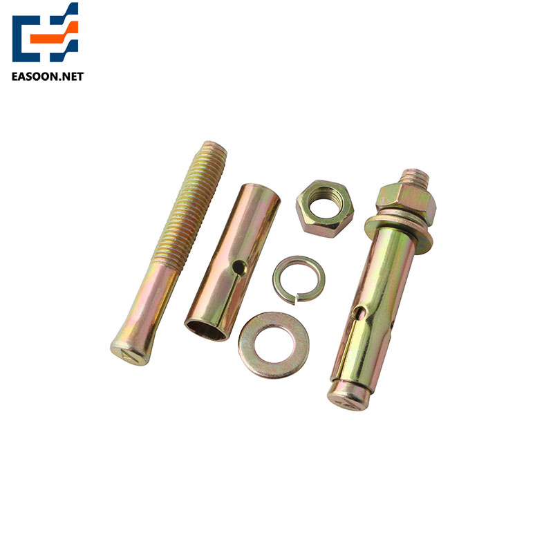 Class 4.8 yellow zinc plated expansion bolt 