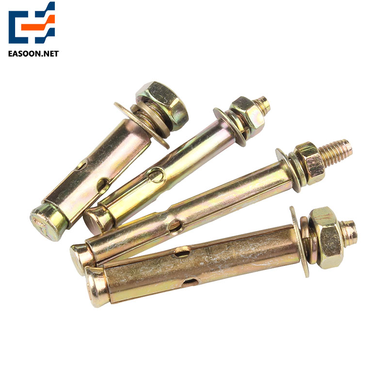 Class 4.8 yellow zinc plated expansion bolt 