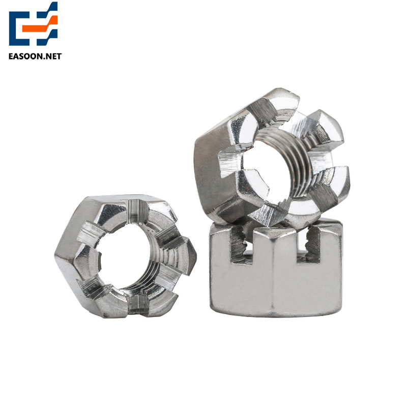 Stainless steel 304 Hexagon Slotted and Castle Nut