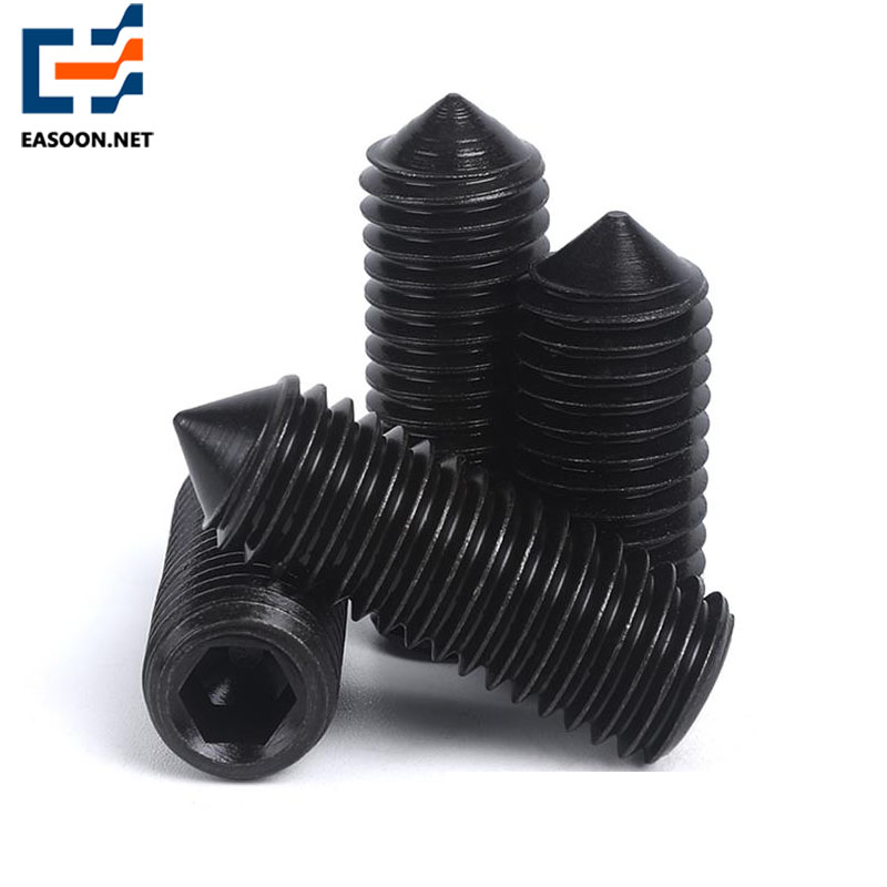 Grade 12.9 Hexagon socket set screws with cone point