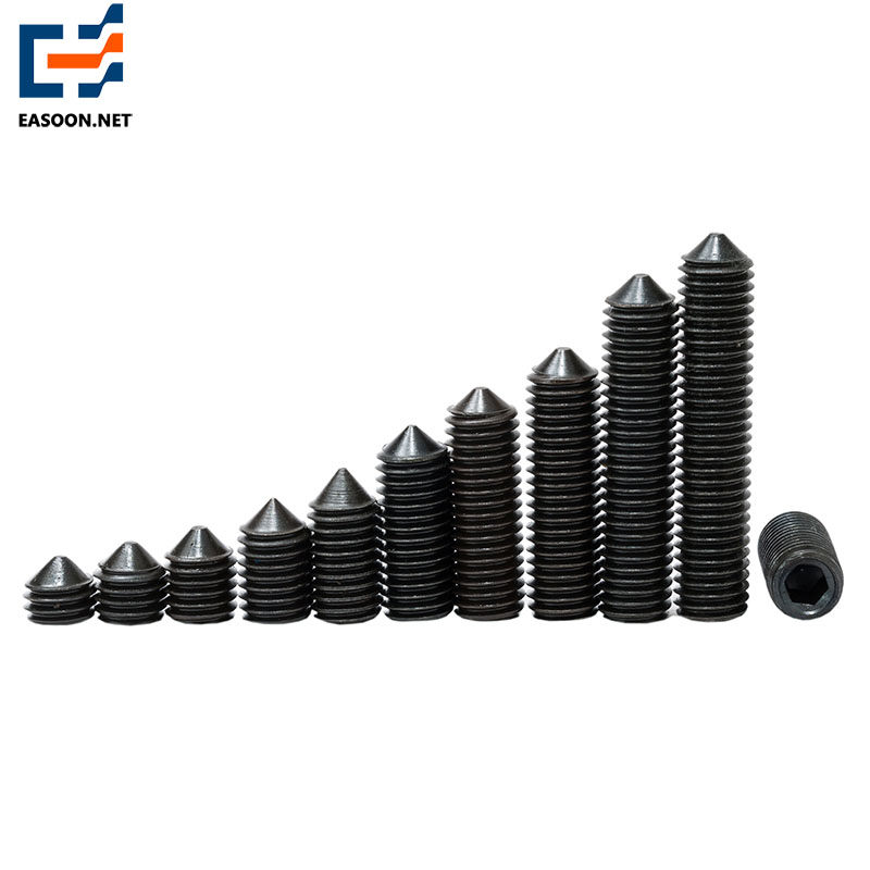 Grade 12.9 Hexagon socket set screws with cone point