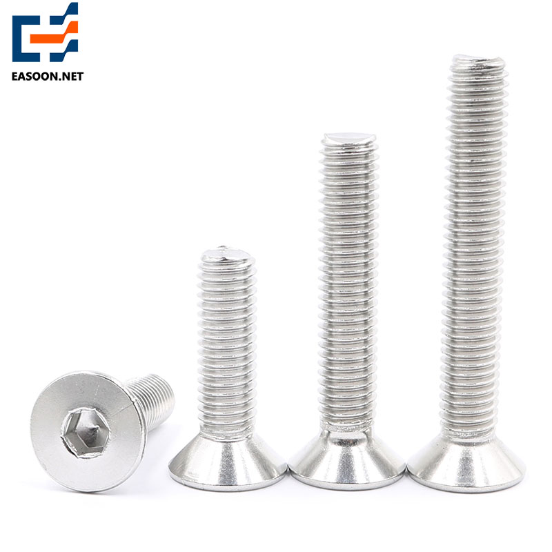 304 stainless steel flat head screw hex socket screw