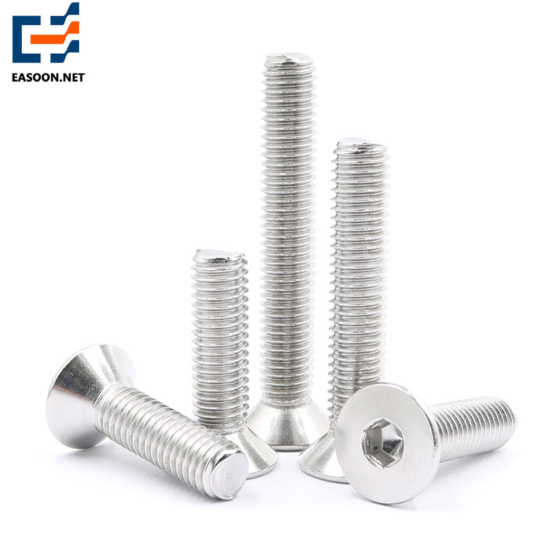 304 stainless steel flat head screw hex socket screw