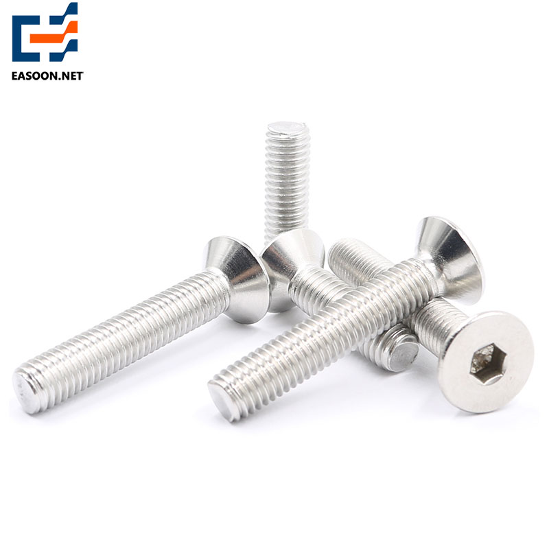 304 stainless steel flat head screw hex socket screw