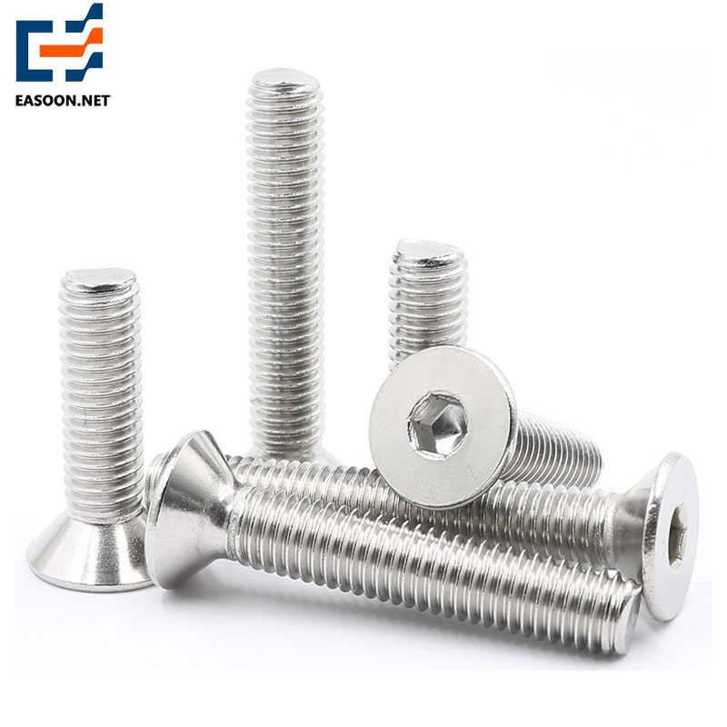 304 stainless steel flat head screw hex socket screw