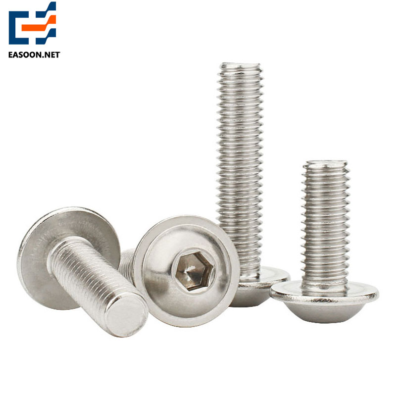 Stainless steel phillips round head screw with flange 