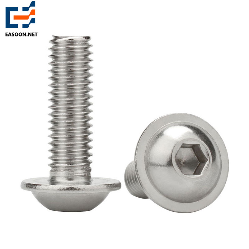 Stainless steel phillips round head screw with flange 