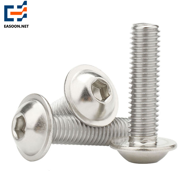 Stainless steel phillips round head screw with flange 