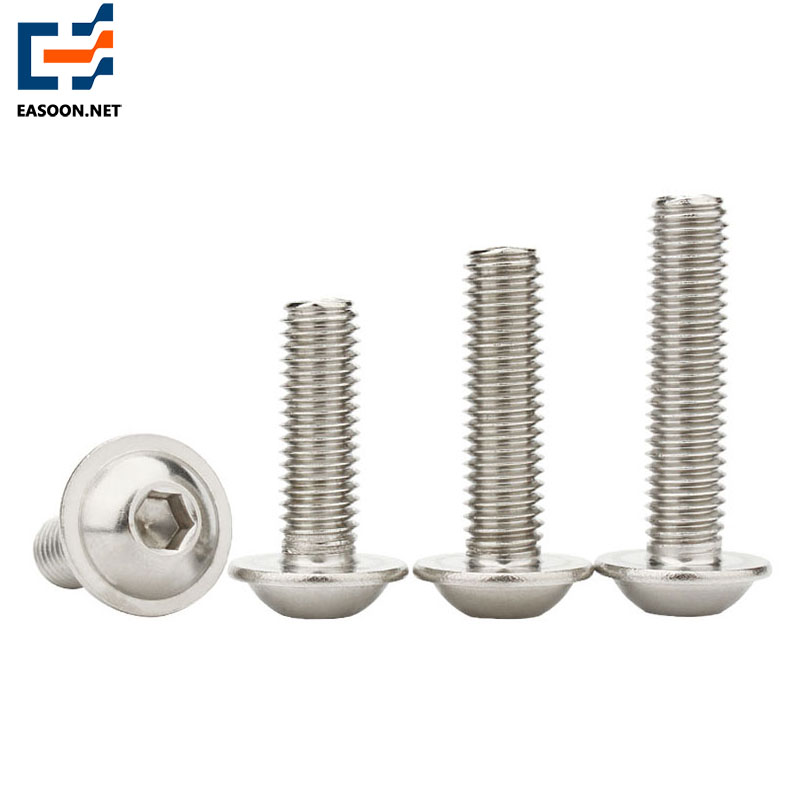 Stainless steel phillips round head screw with flange 