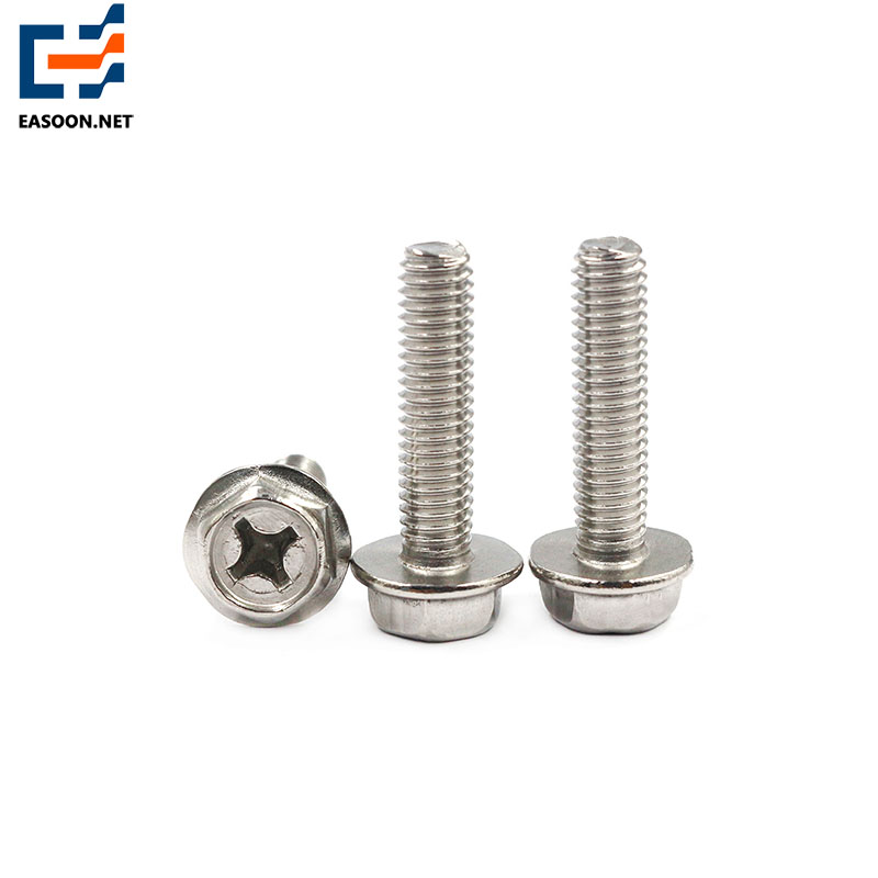 Galvanized flange head phillips bolt