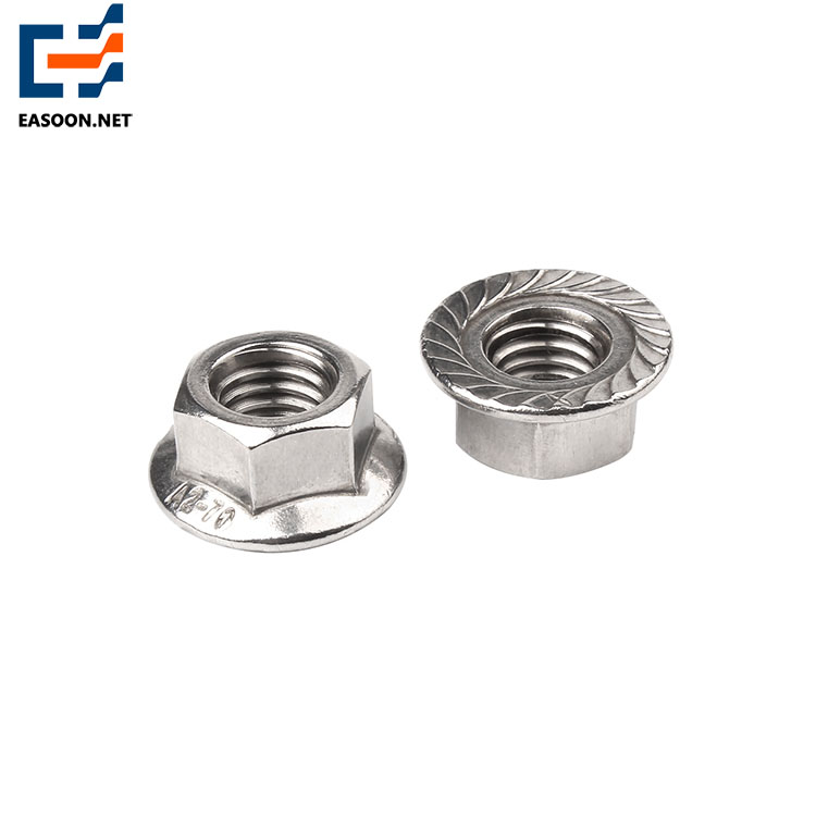 304 stainless steel hex flange nut