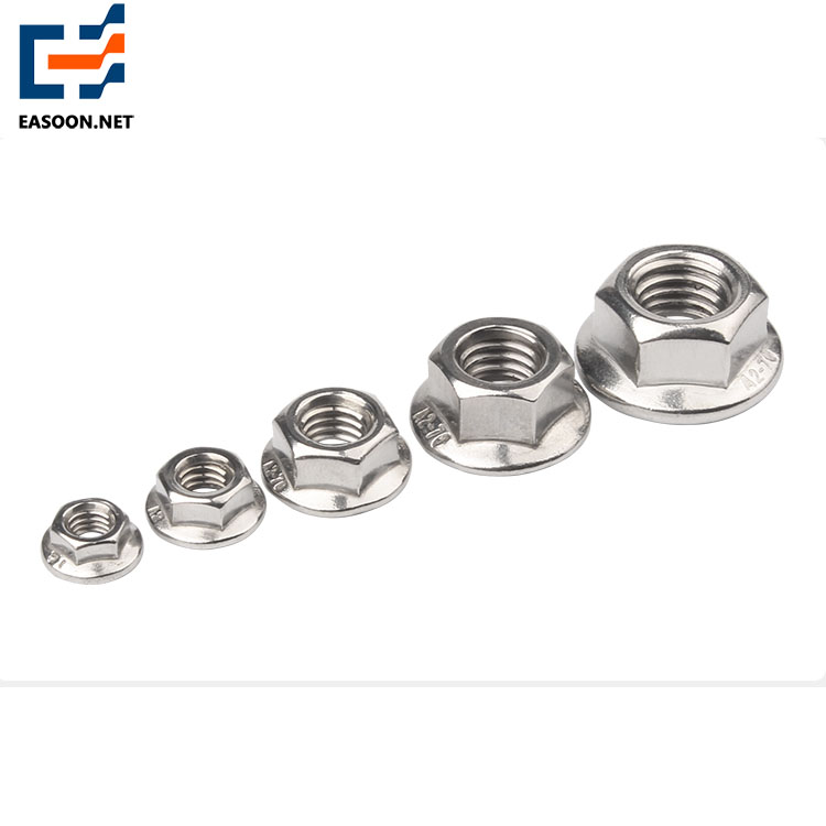 304 stainless steel hex flange nut