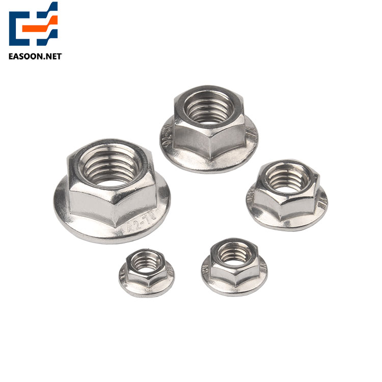 304 stainless steel hex flange nut