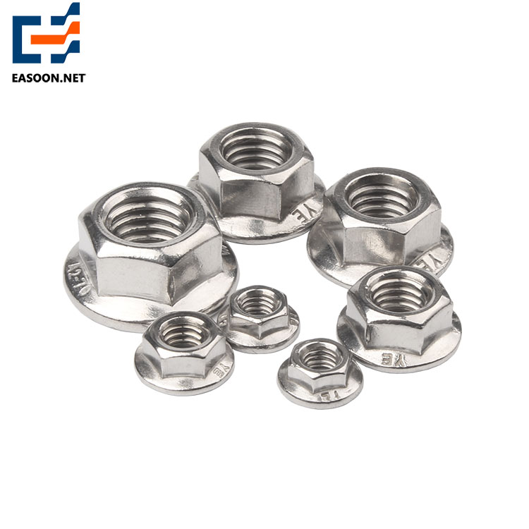 304 stainless steel hex flange nut