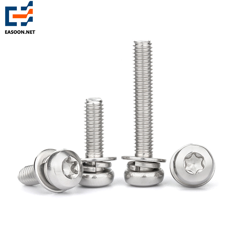 Stainless steel 6-Lobe pan head screws