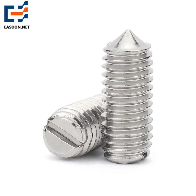 Stainless steel A2-70 flat point hexagon socket set screws 