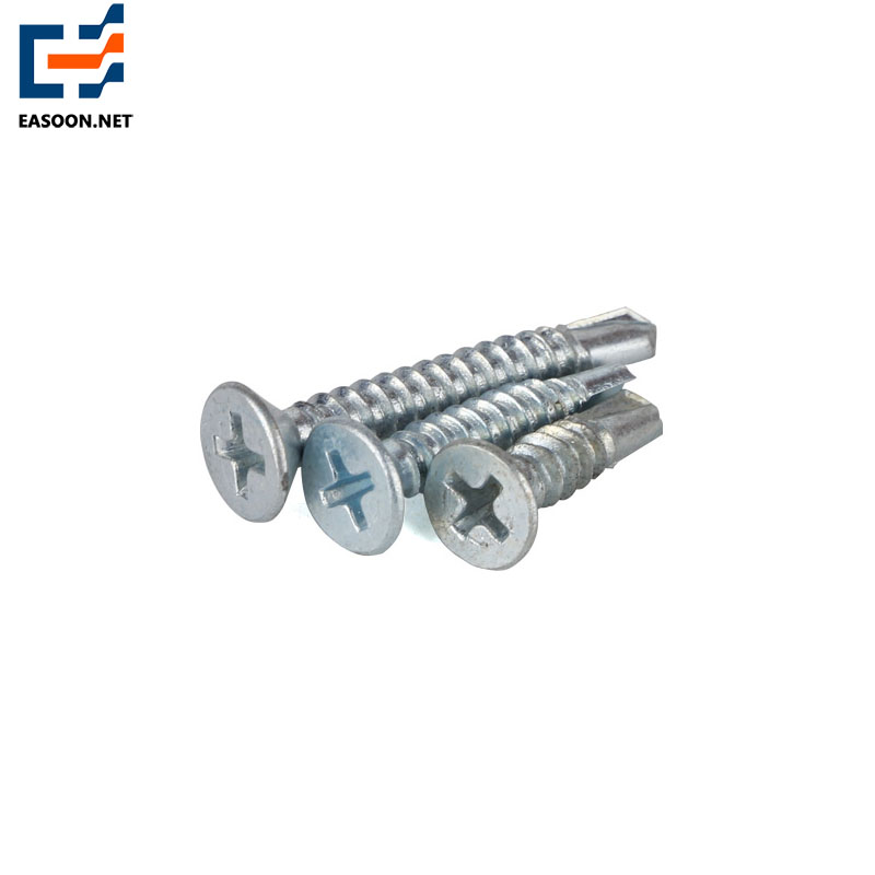 Zinc plated Phillips self drilling screw