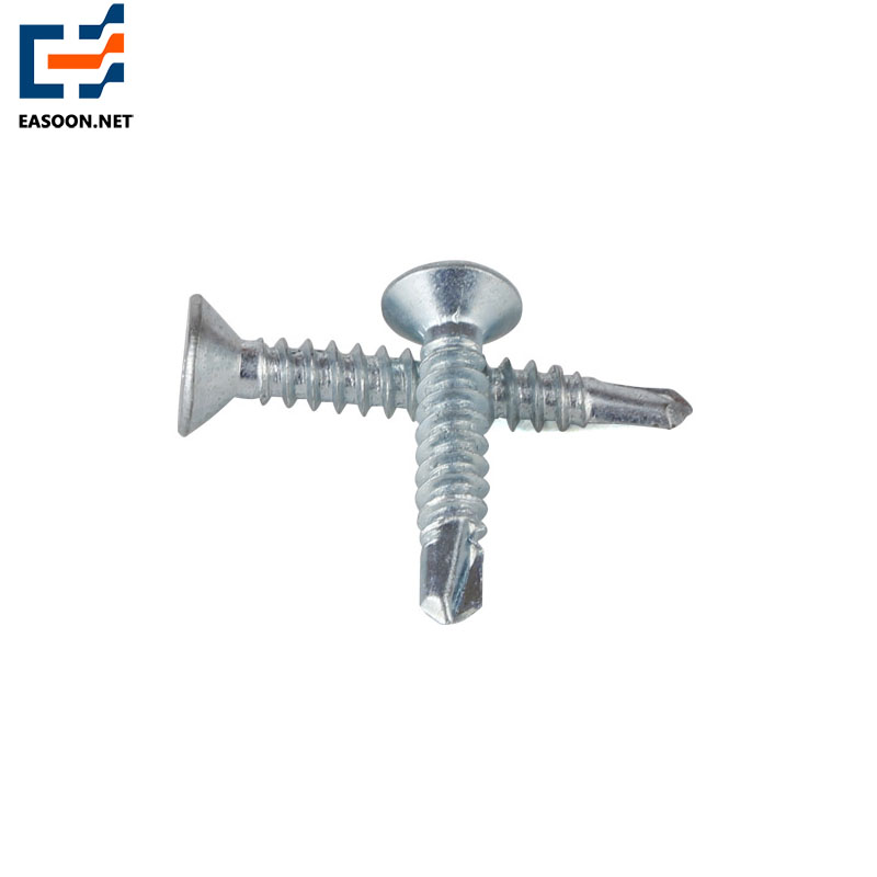 Zinc plated Phillips self drilling screw