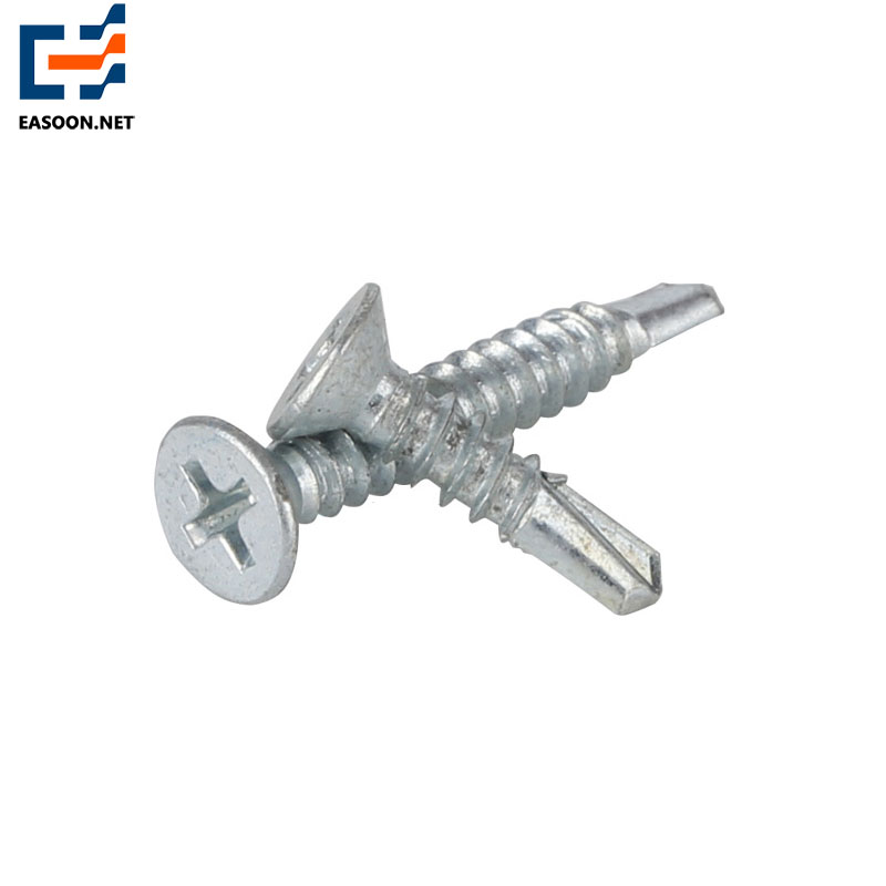 Zinc plated Phillips self drilling screw