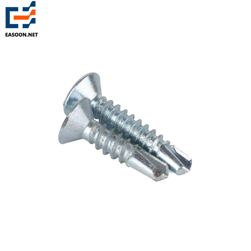 Zinc plated Phillips self drilling screw