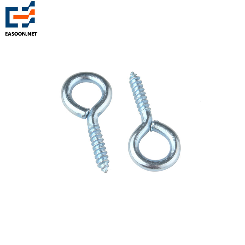 Galvanized open eye screw 