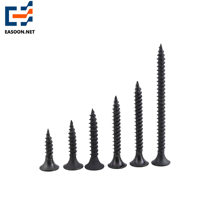 Black hardening drywall screw wood screw 