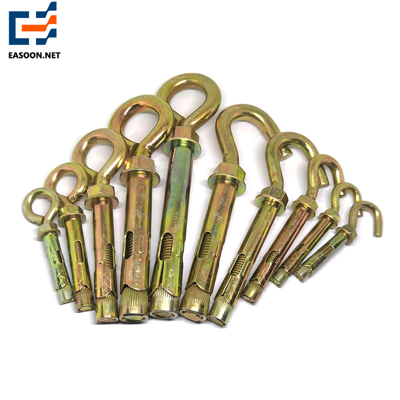 Eye bolt yellow zinc plated expansion bolt