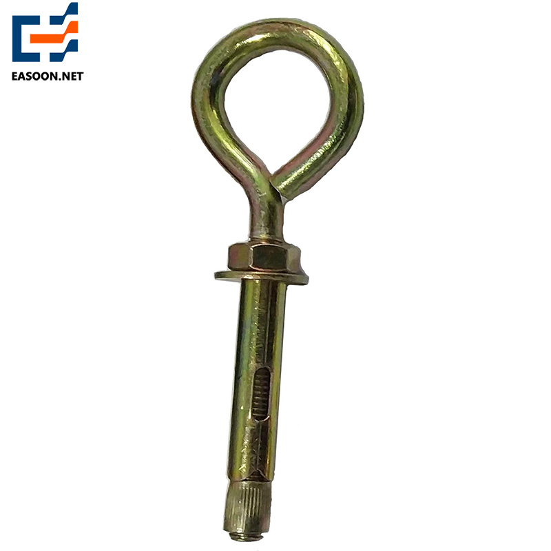 Eye bolt yellow zinc plated expansion bolt