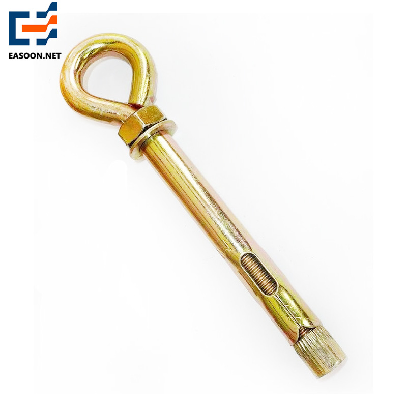 Eye bolt yellow zinc plated expansion bolt